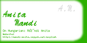 anita mandi business card